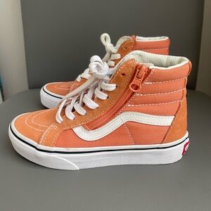Vans Kids Sk8-Hi Zip Color Theory Apricot Orange Size 1.5